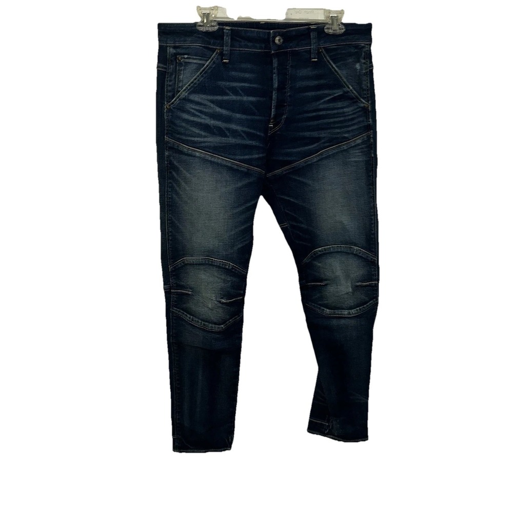 G-Star Raw Men 5620 3D Low Tapered Jeans Size 32x32 Blue Denim Italy